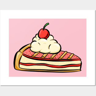 Cherry Sweet Pie Cake And Cream Posters and Art